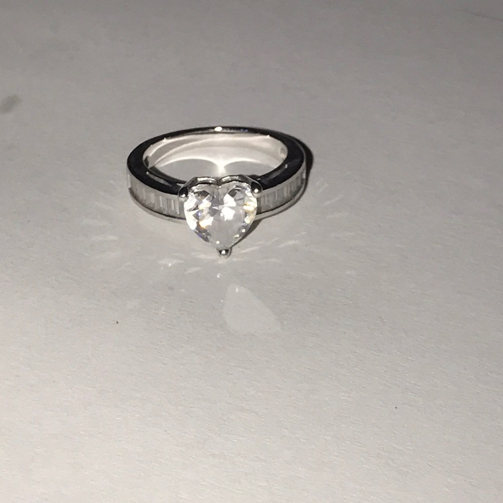 Sterling silver and diamonique ring